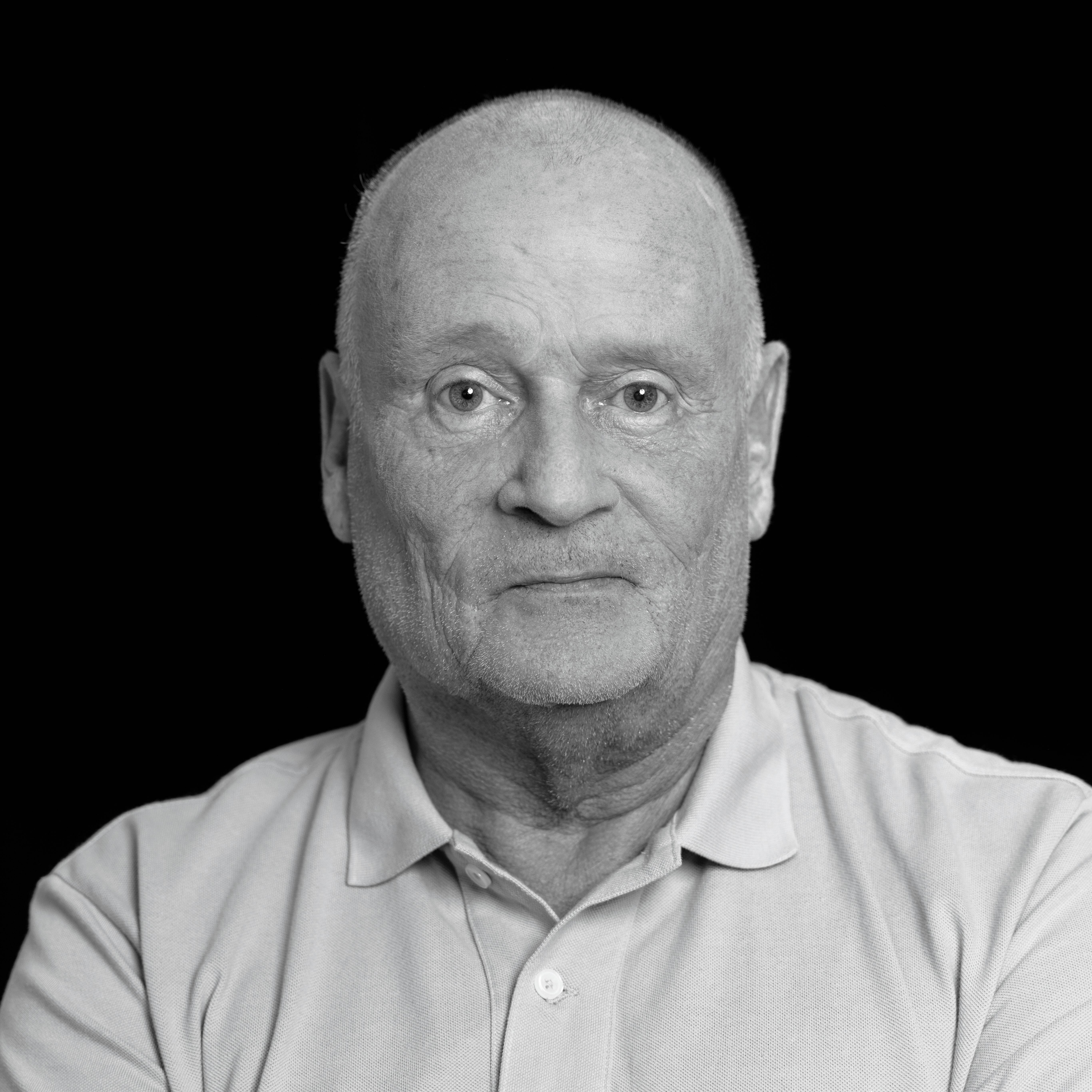Black and white portrait of Jaap Gelderman