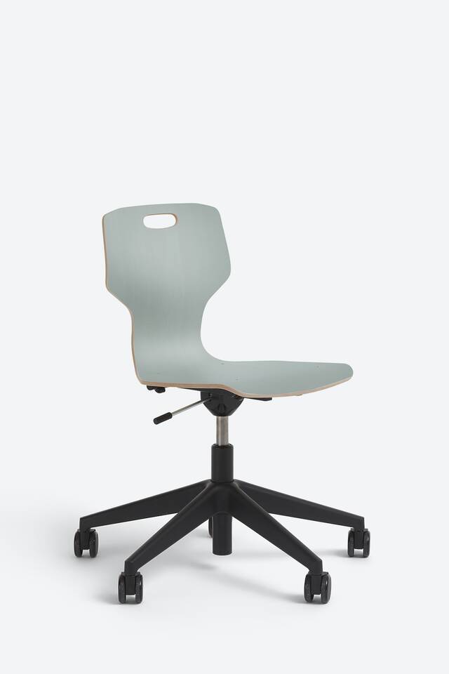 Ahrend Grow chair on grey background front left view