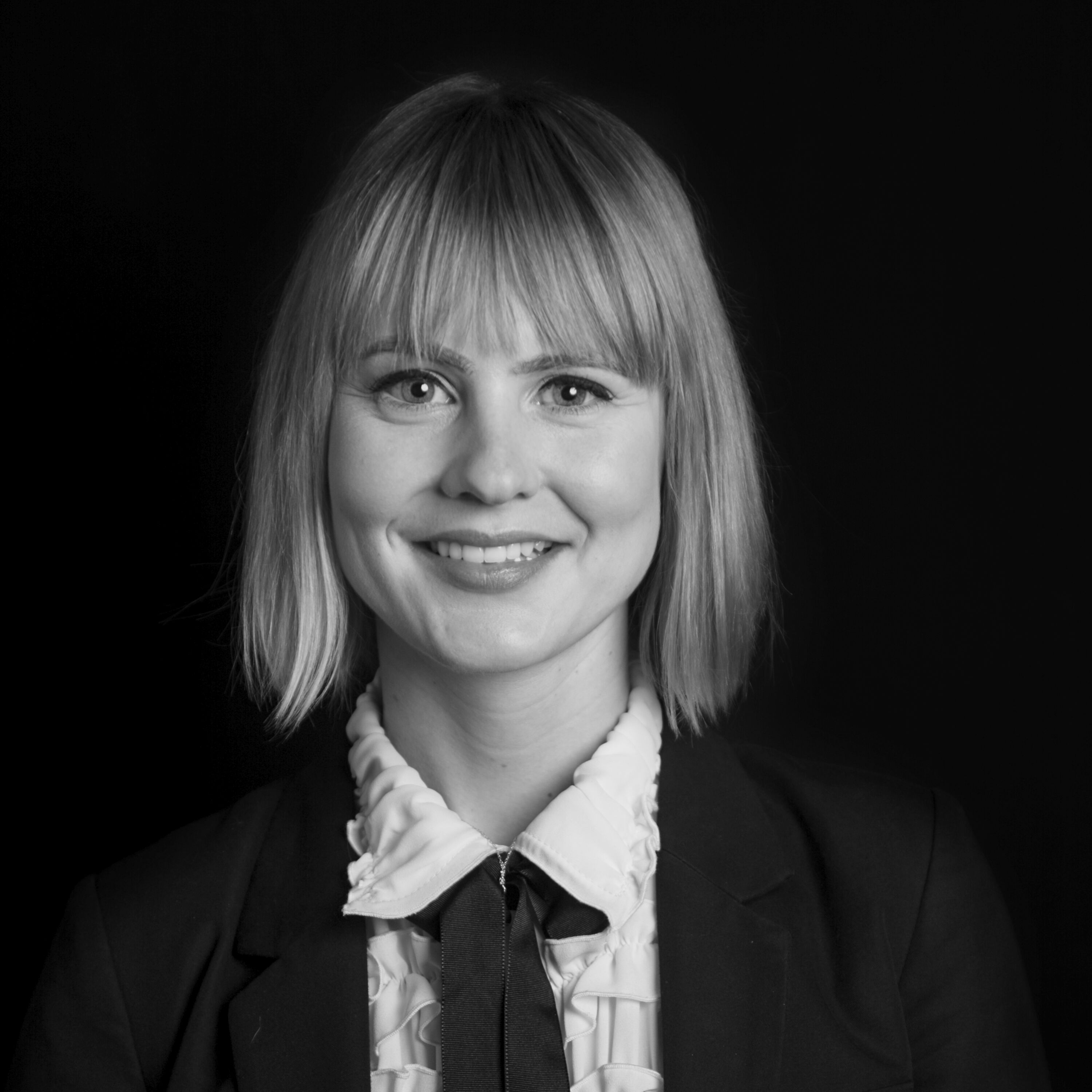 black and white portrait of Kim Lantwaard