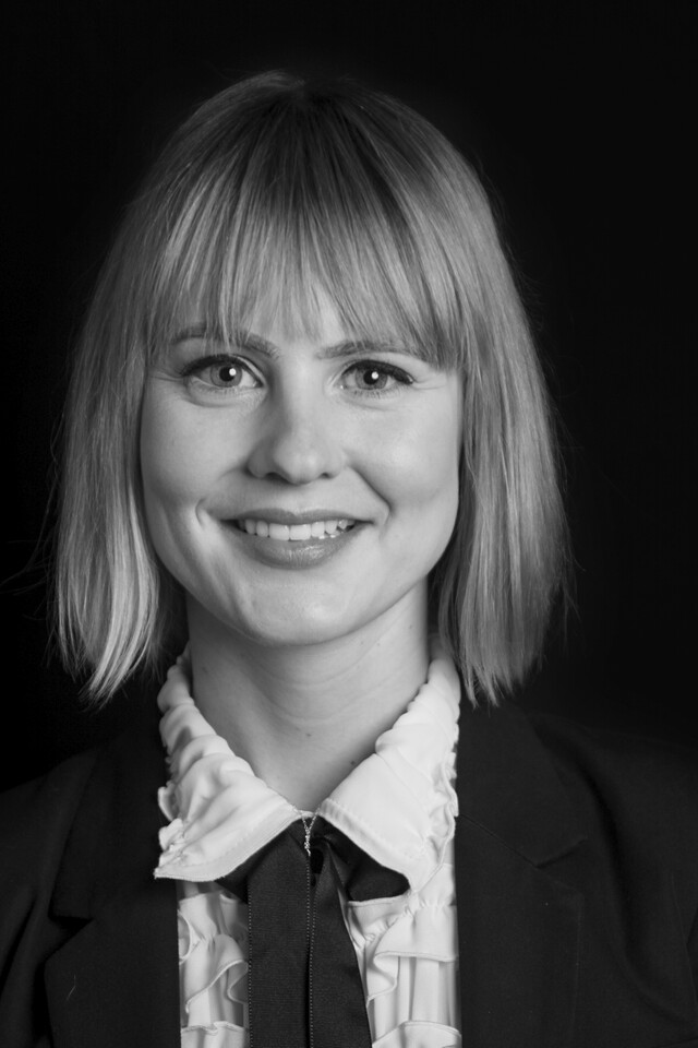 black and white portrait of Kim Lantwaard