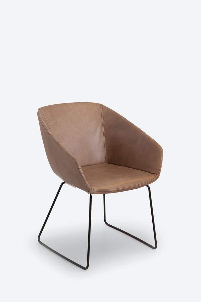 Ahrend Hesta chair on grey background front left view