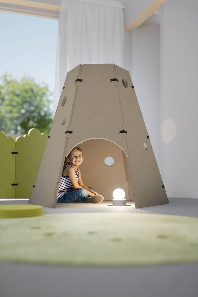 Presikhaaf Schoolmeubelen Woodi F10H bruin vooraanzicht