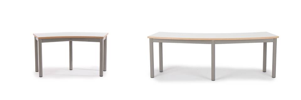 Presikhaaf Schoolmeubelen Match SC line ST SCBU SCBI zitbankje met edelstaal frame en wit blad header achteraanzicht