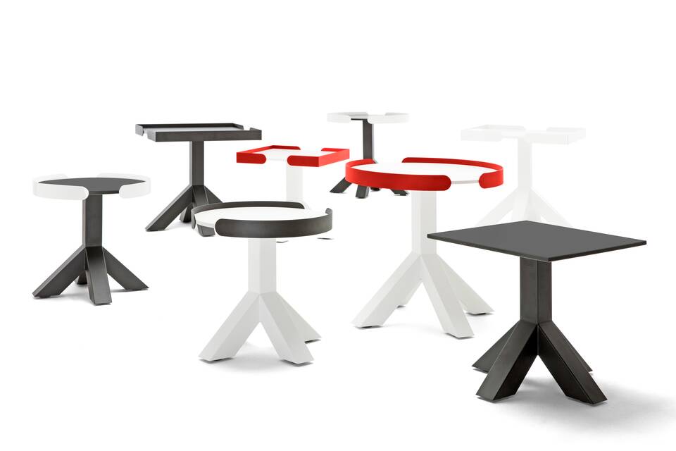 Gispen Dukdalf side table collection front view