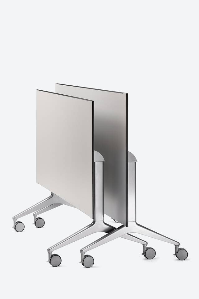 Ahrend 22 table on grey background front right view