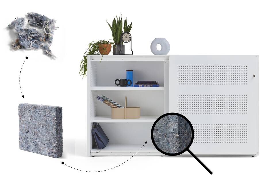 Gispen SDK with magnifying glass and sustainable material detail