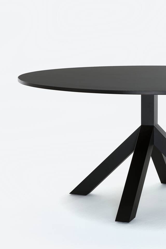 Ahrend Dukdalf table on grey background front detail view