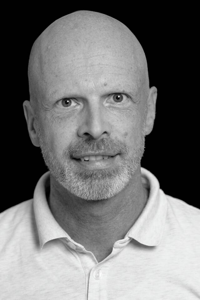 Black and white portrait of Hans Haarman