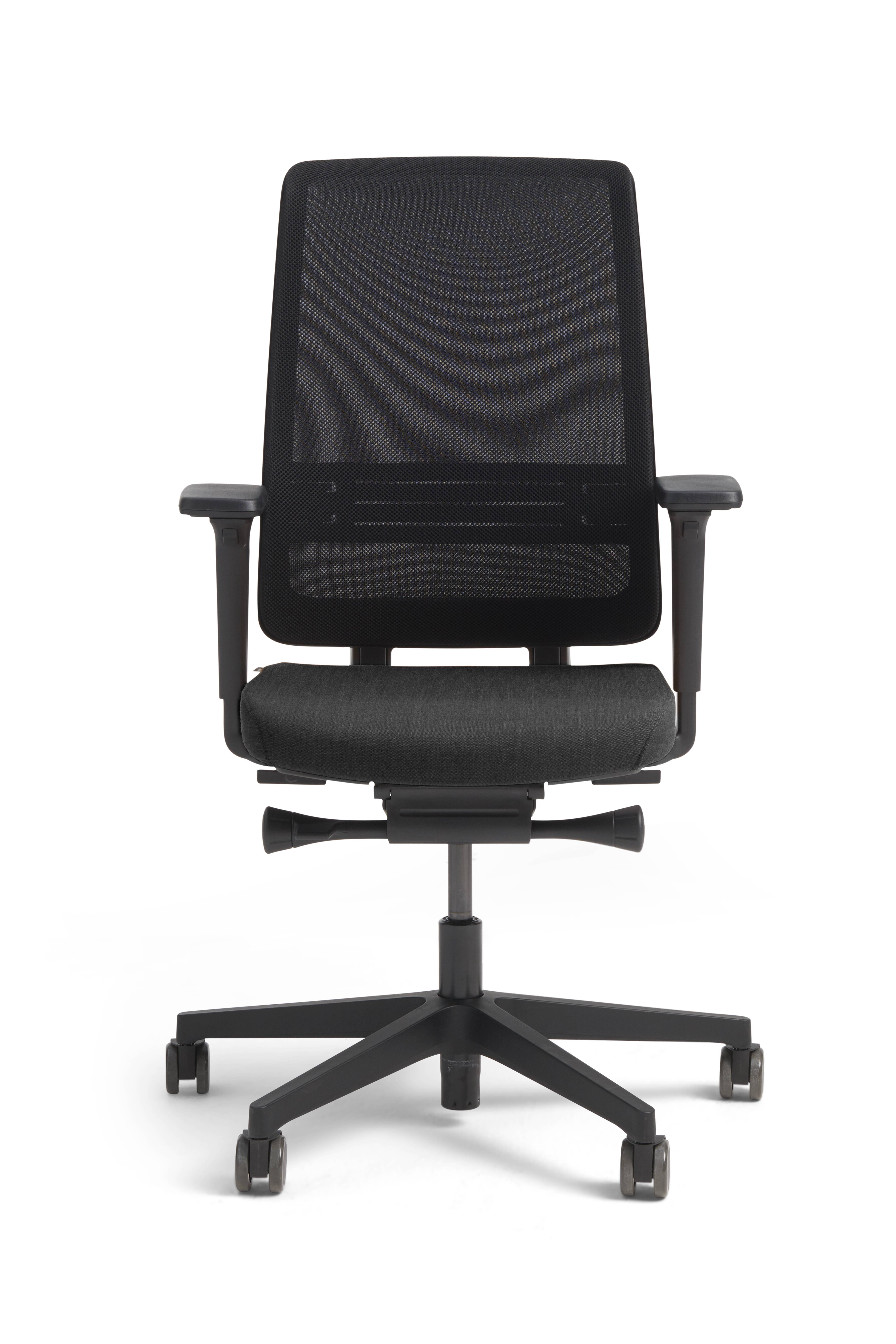 Ease Ahrend Ease office chair in black upholstered front view