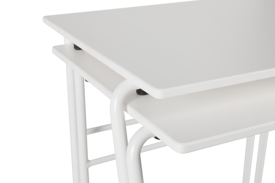 456 Royal Ahrend 456 seminar table in white stacked front left detail view
