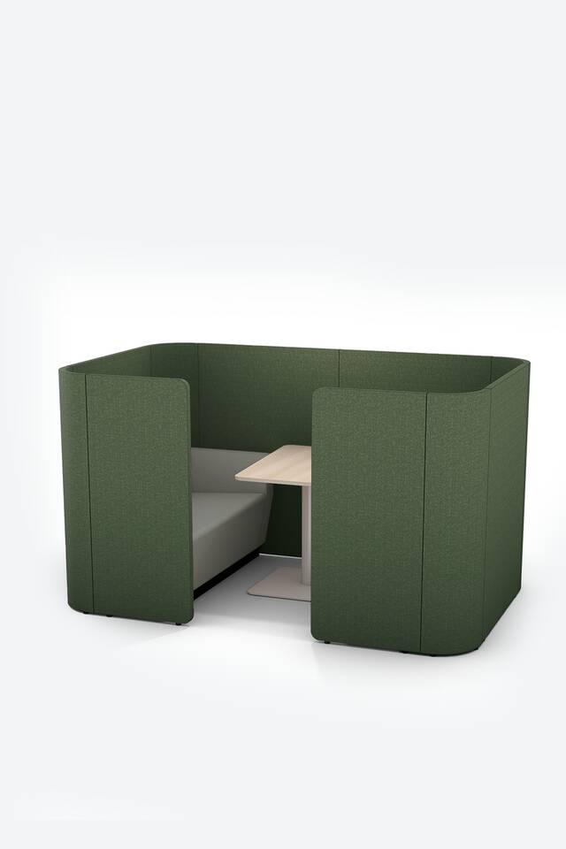 Ahrend Concentration Corner acoustic panel on grey background front right view