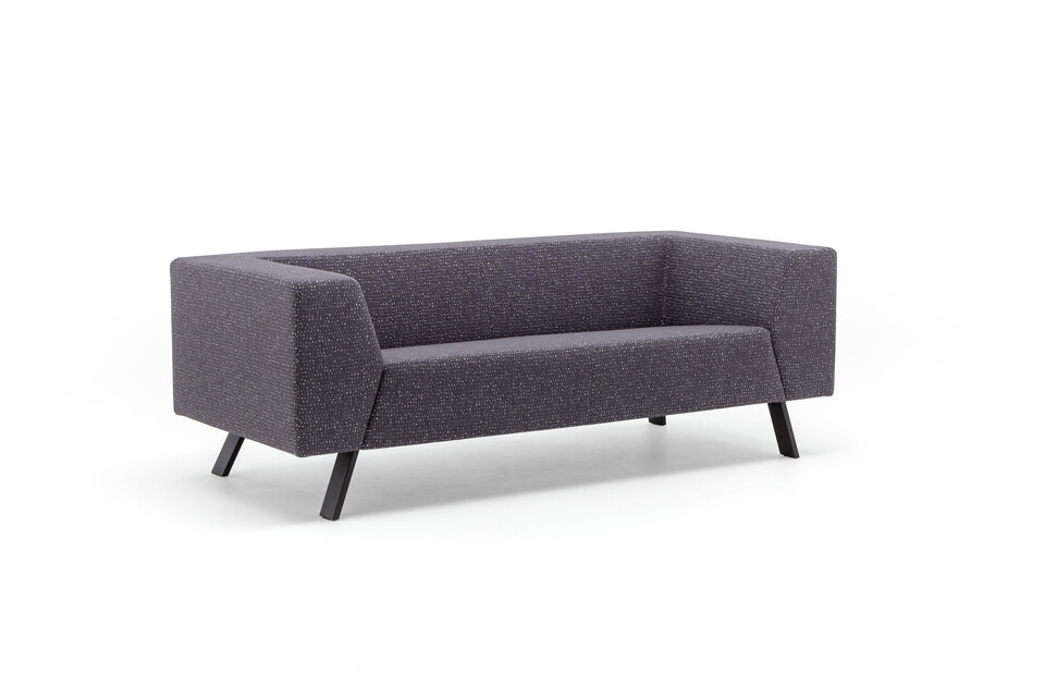 Gispen Sett low 3 seat sofa in galaxy 178 anthracite front left view