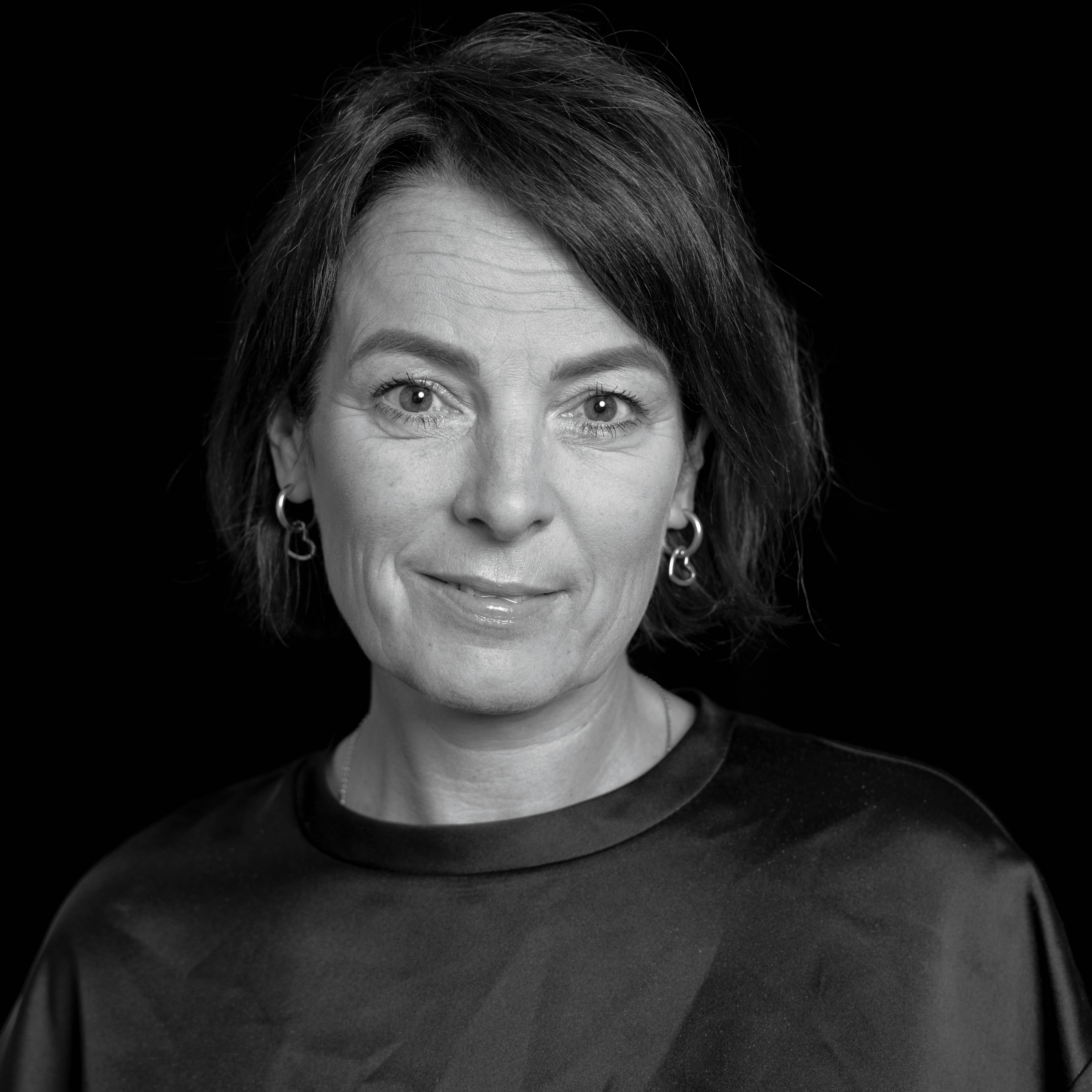 Black and white portrait of Ellen van t einde