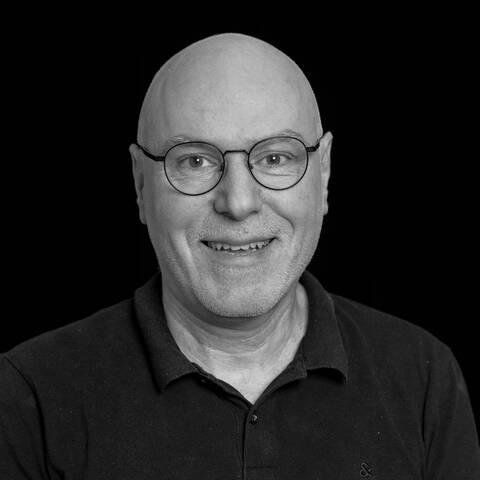 Black and white portrait of Bram Hoogveld