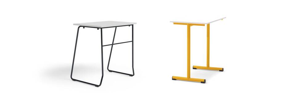 Gispen EDUU Work and Seminar tables in black and yellow