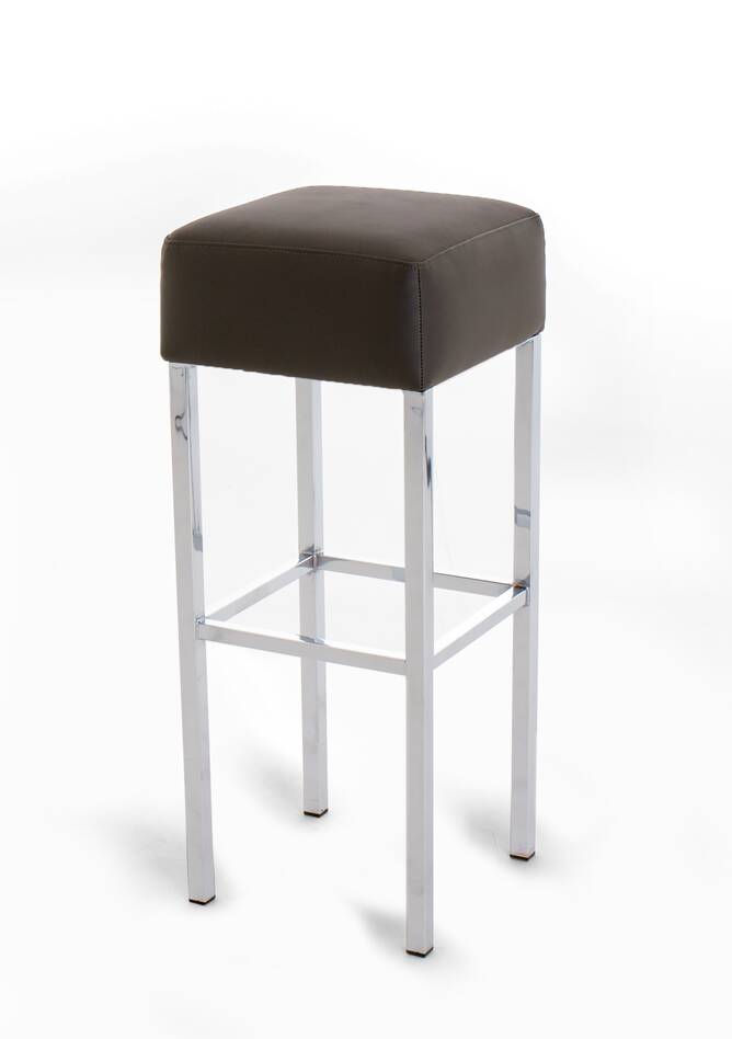 presikhaaf Schoolmeubelen Match line Cube barkruk met zilveren frame zijaanzicht rechts