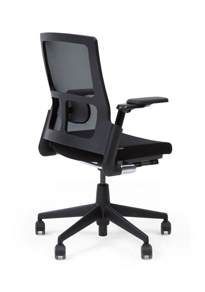 2020 Verta Royal Ahrend 2020 Verta office chair upholstered in black left rear view